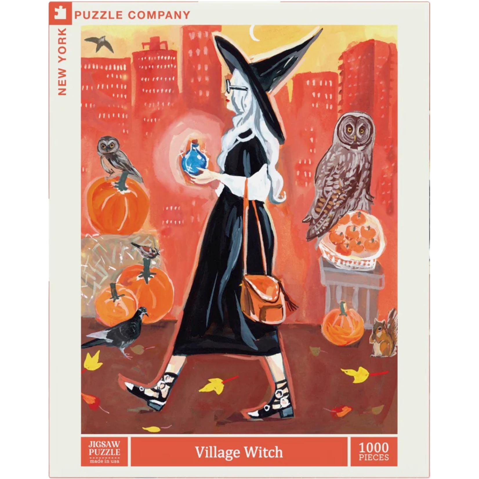 New York Puzzle Co Jenny Kroik: Village Witch 1000pc
