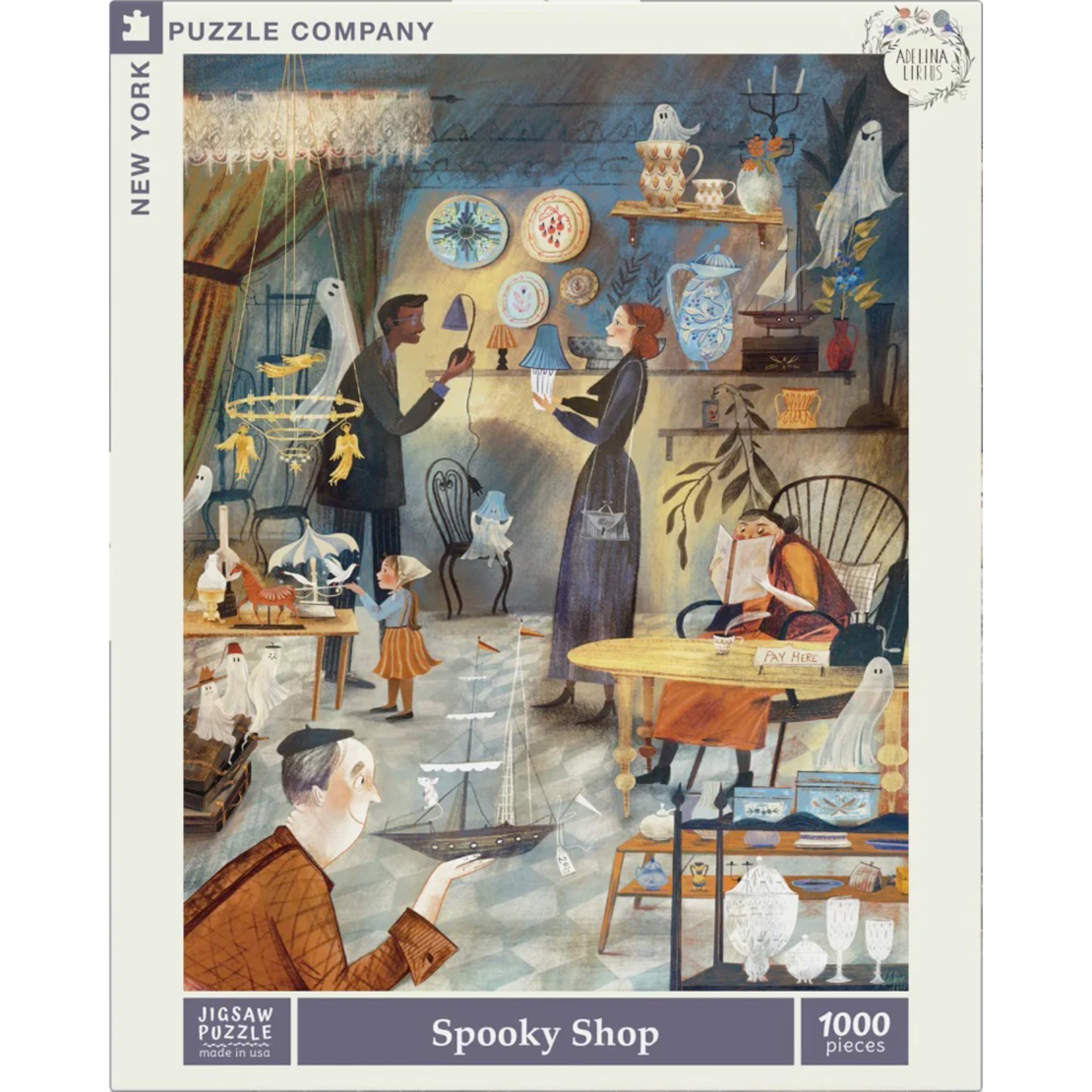 New York Puzzle Co Adelina Lirius: Spooky Shop 1000pc