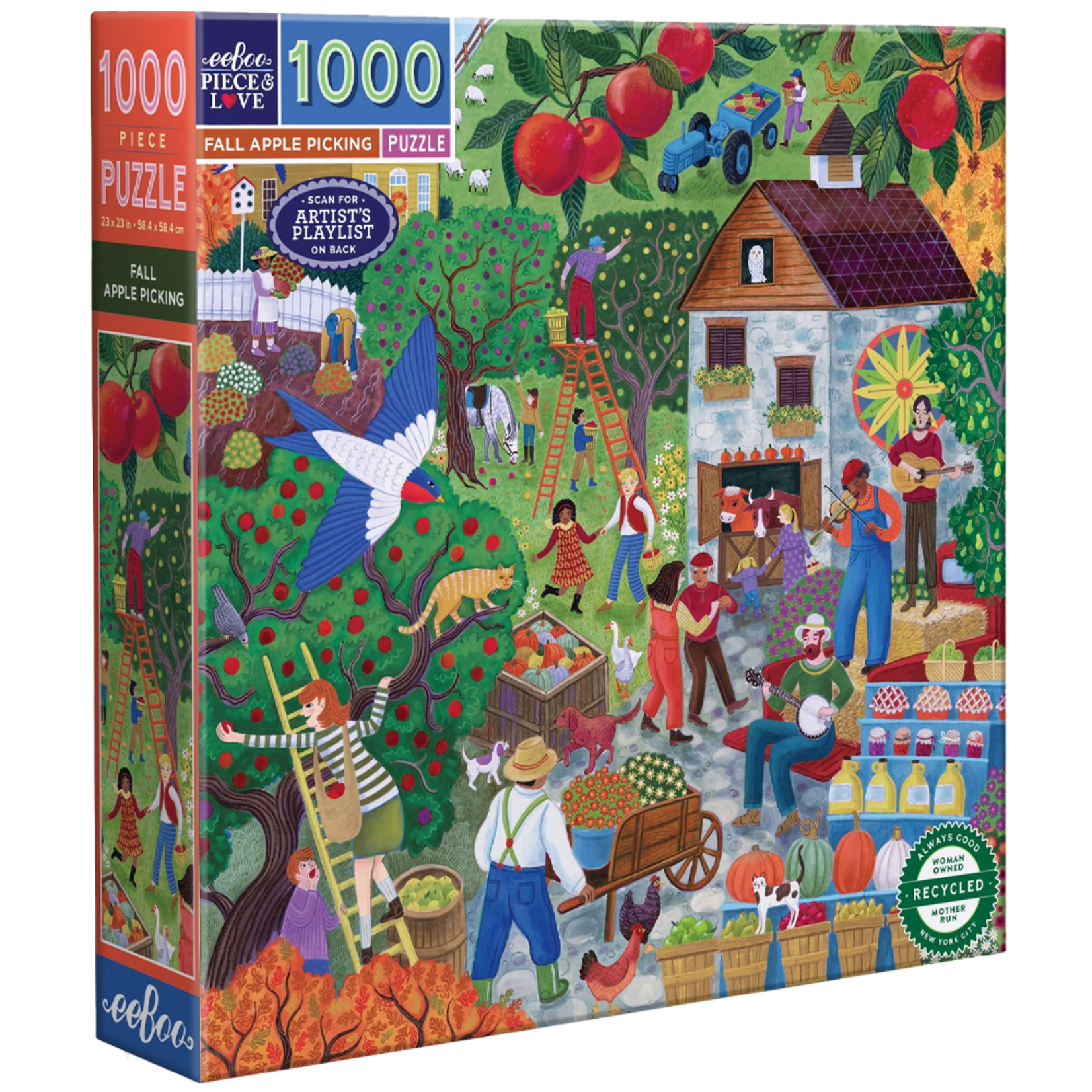 eeBoo Fall Apple Picking 1000pc