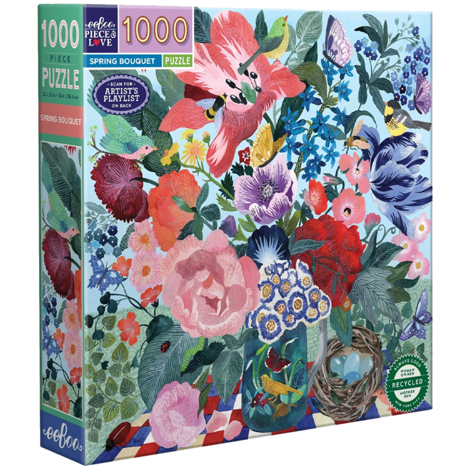 eeBoo Spring Bouquet 1000pc