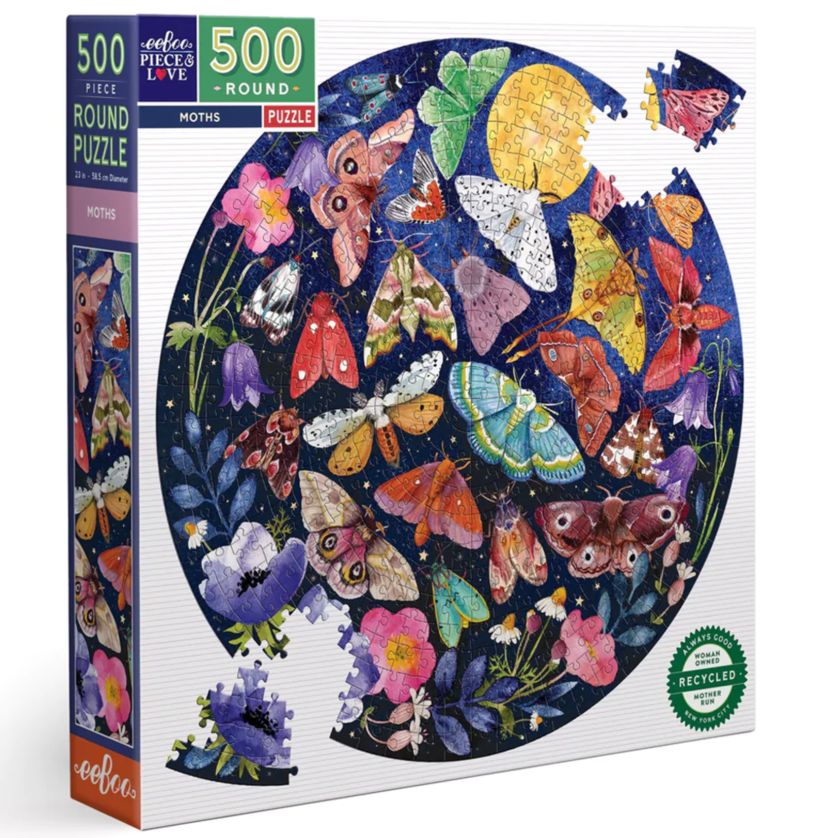 eeBoo Moths Round 500pc