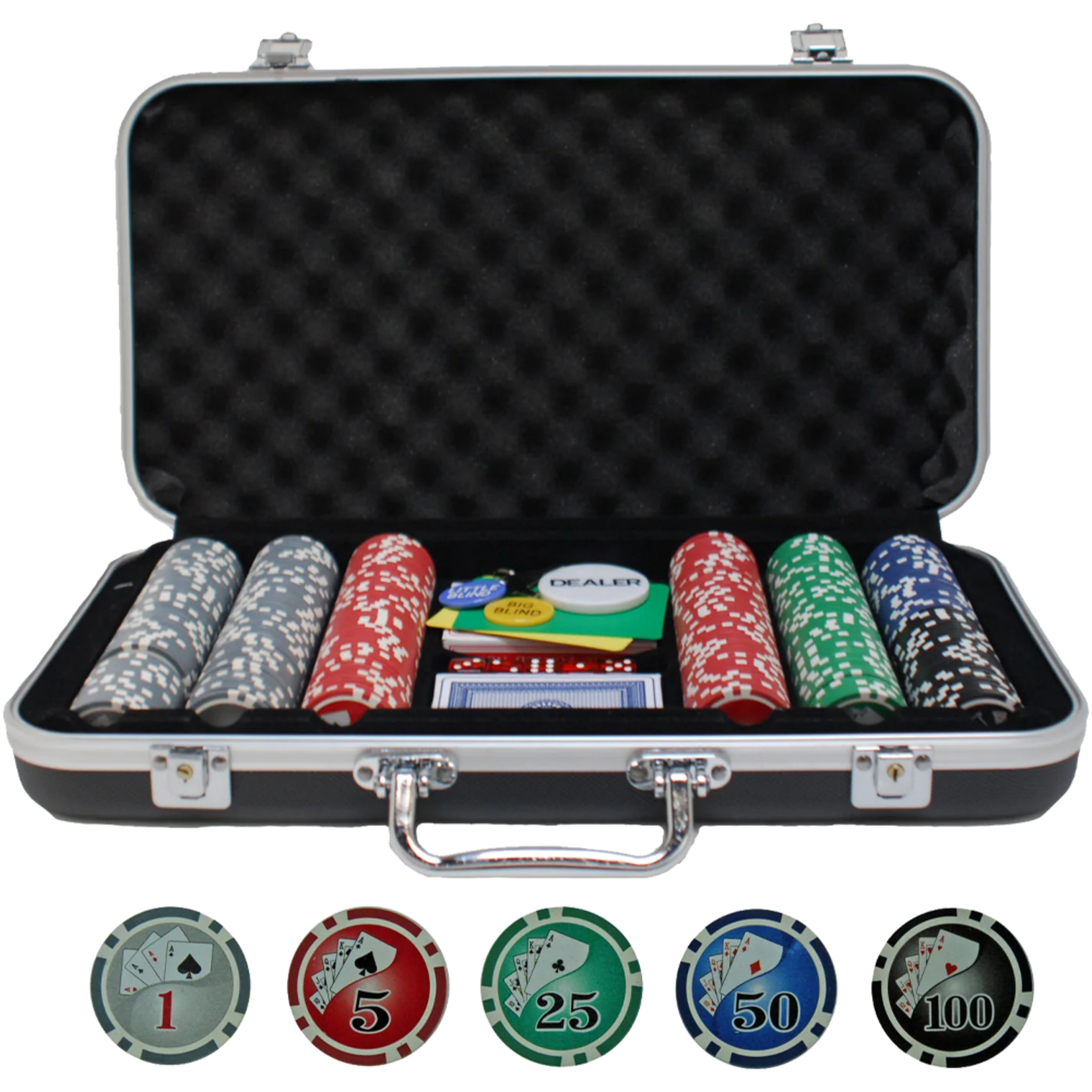 Wood Expressions POKER SET: Black Case (300 Clay Chips)
