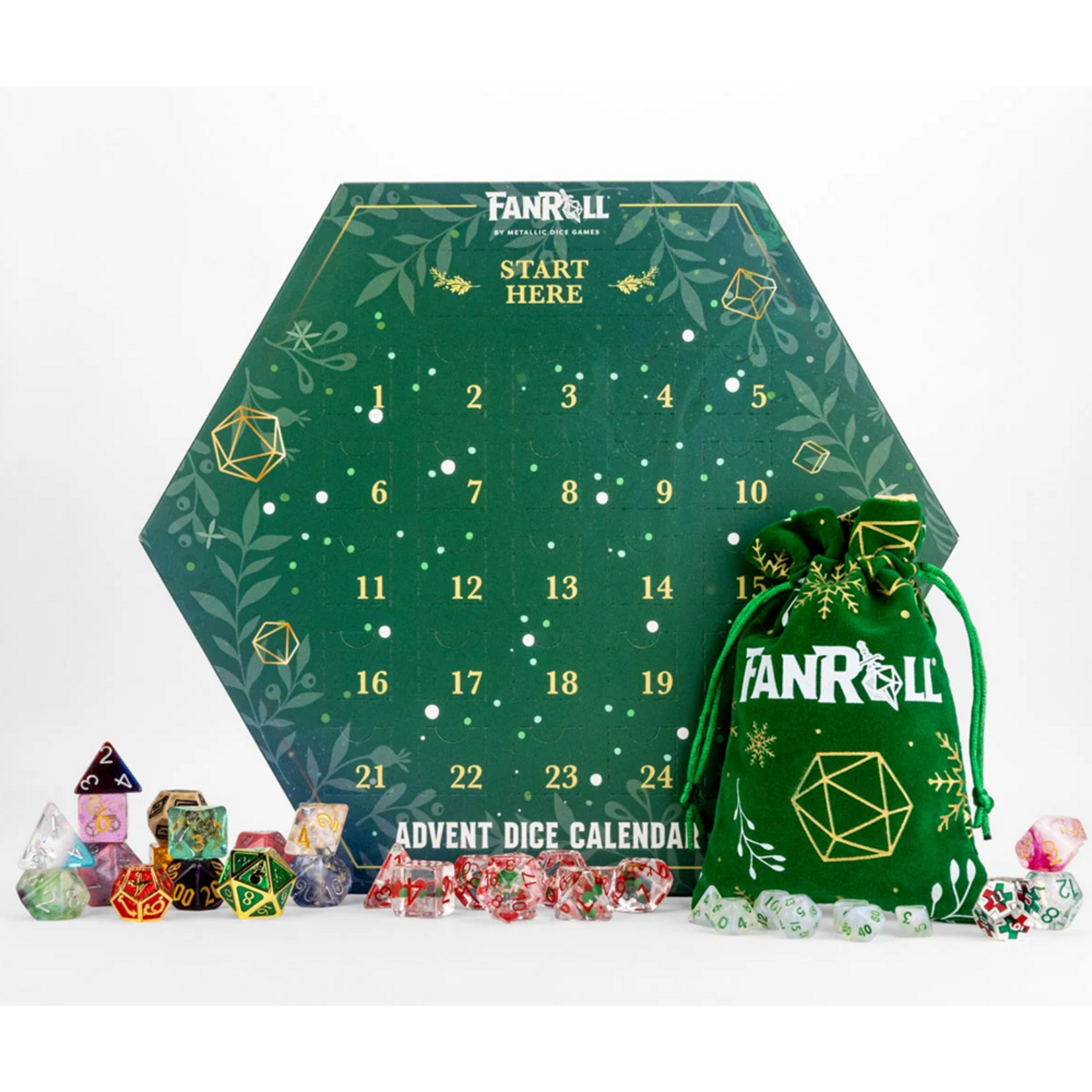 Metallic Dice Games Advent Dice Calendar: FanRoll Holiday (2025)