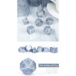 Dice Habit Dice: 7pc Metal & Enamel Ice