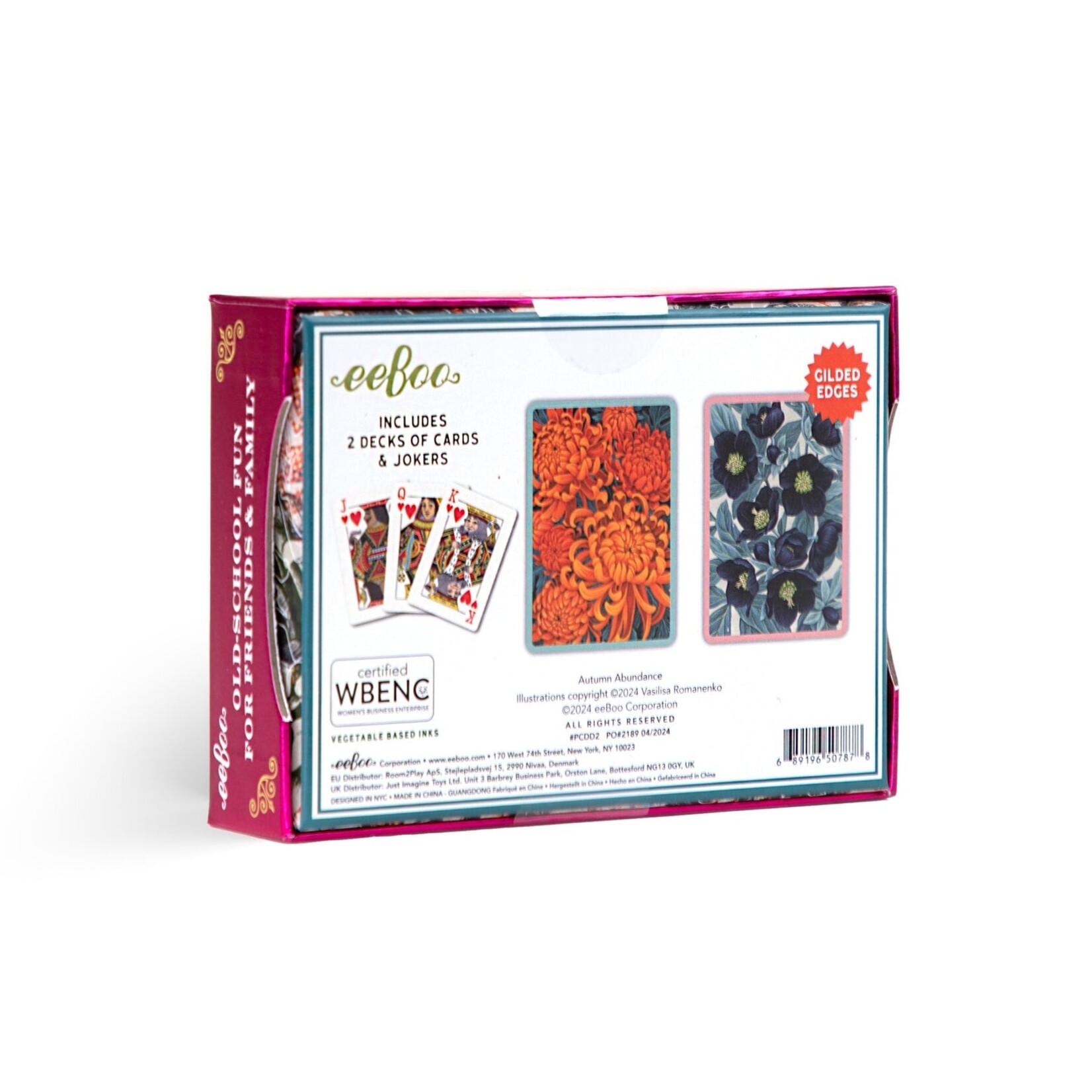 eeBoo Playing Cards: Autumn Abundance (Double-deck)
