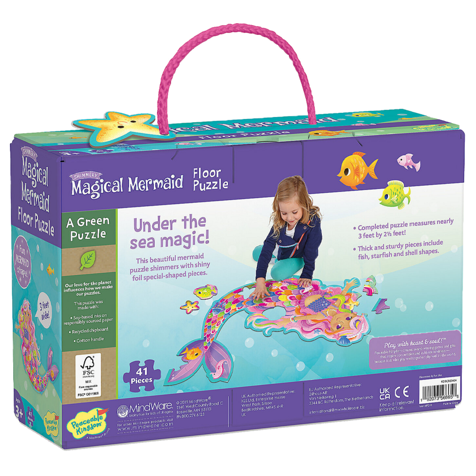 Peaceable Kingdom Magical Mermaid Floor 41pc