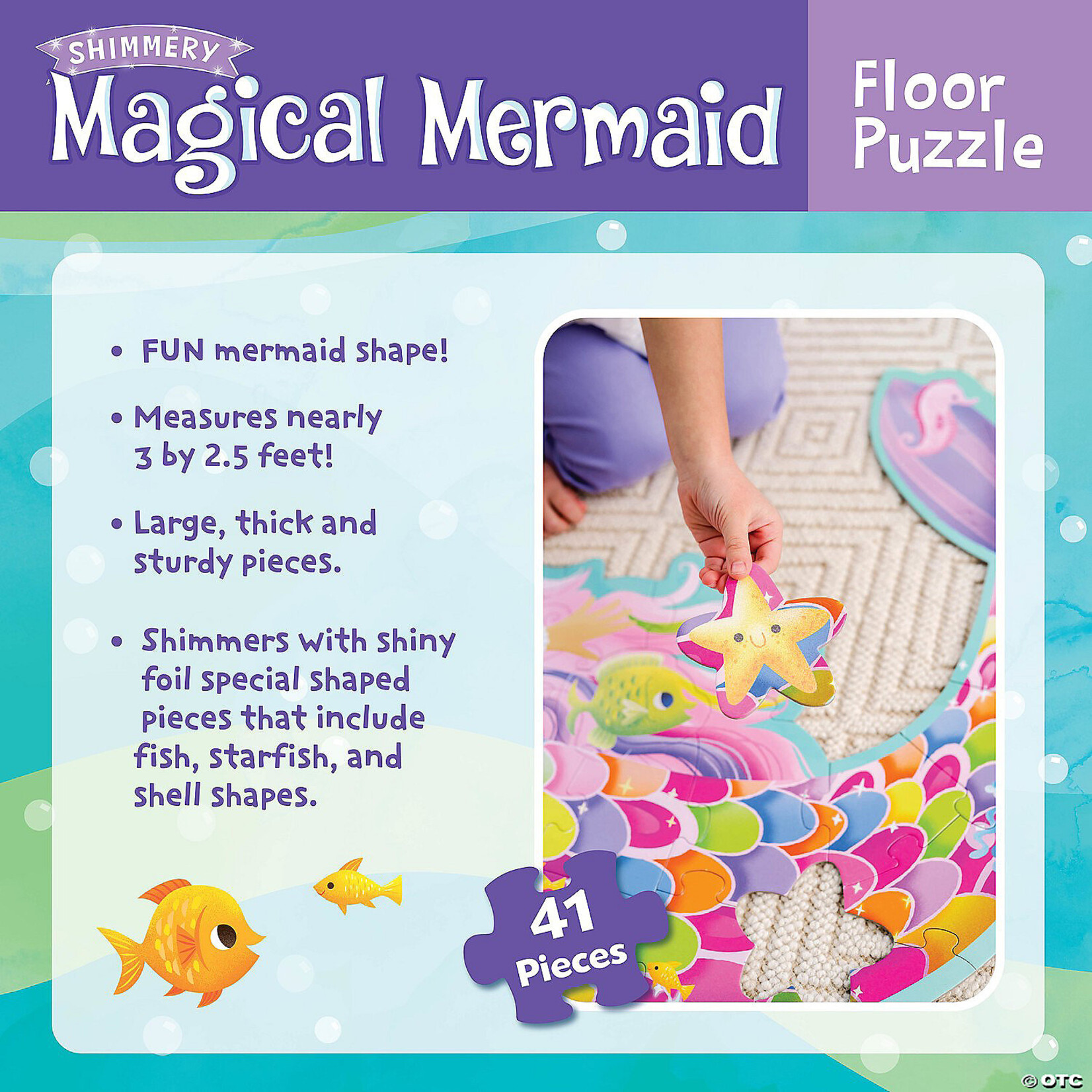 Peaceable Kingdom Magical Mermaid Floor 41pc