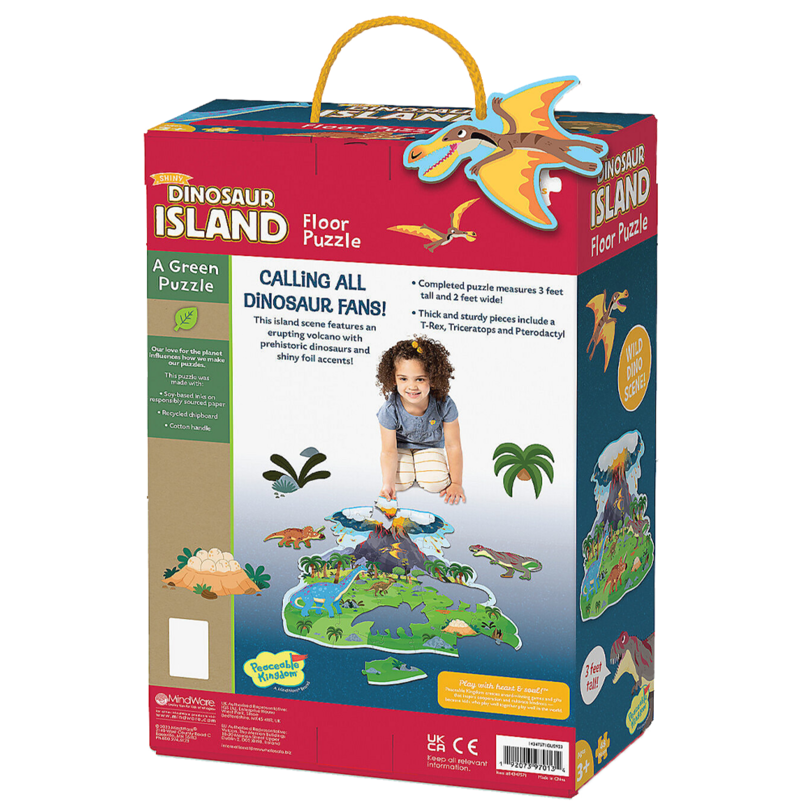 Peaceable Kingdom Dinosaur Island Floor 48pc