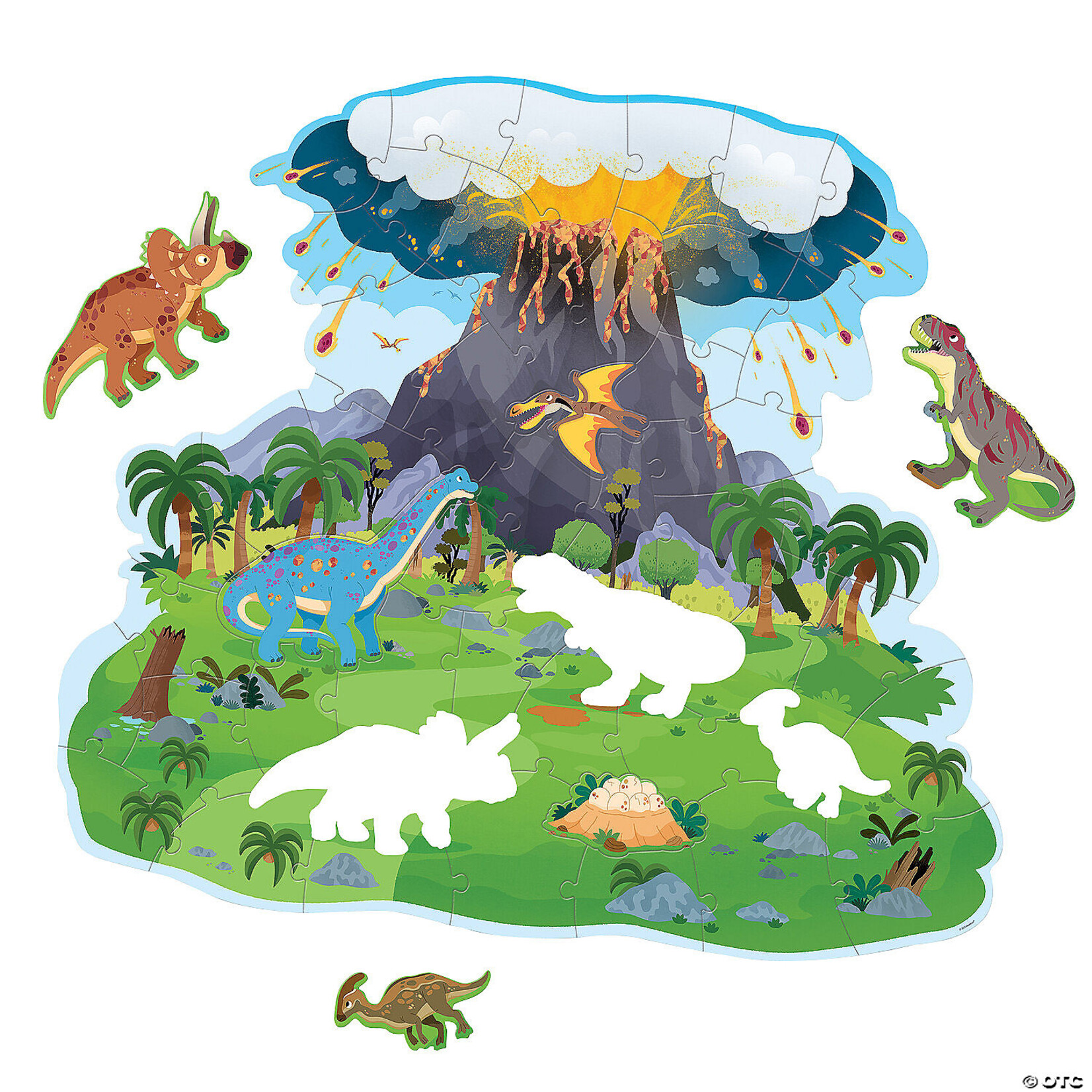 Peaceable Kingdom Dinosaur Island Floor 48pc