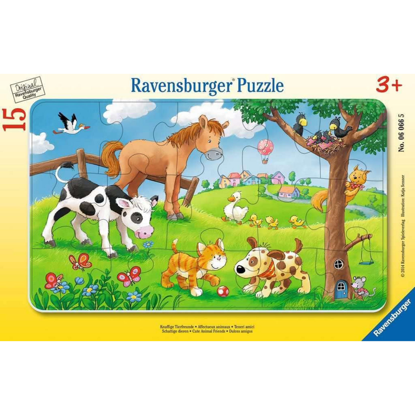 Ravensburger Frame Puzzle: Cute Animal Friends 15pc