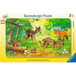 Ravensburger Frame Puzzle: Animal Babies in Forest 15pc