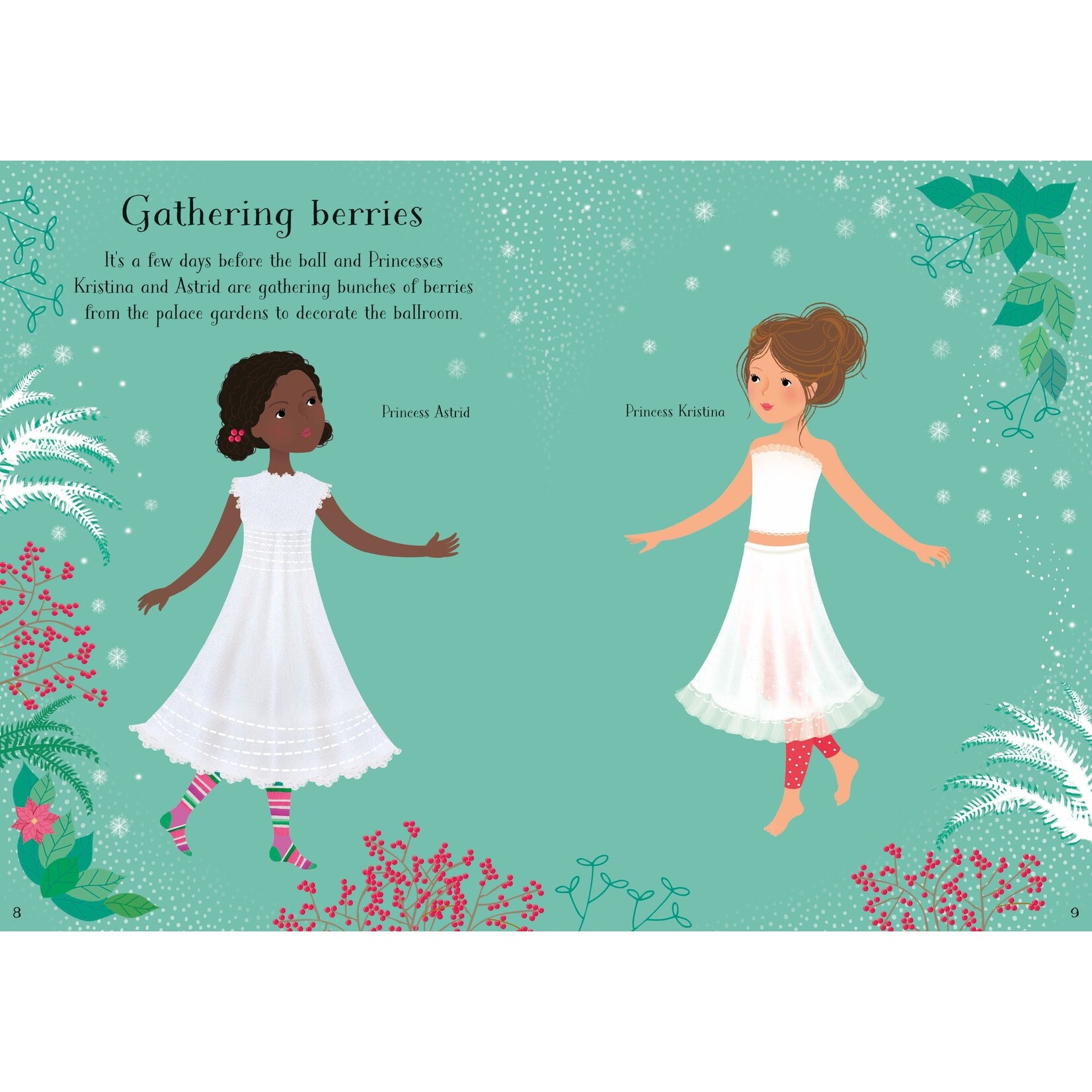 Usborne Sticker Book: Little Dolly Dressing - Snow Princesses