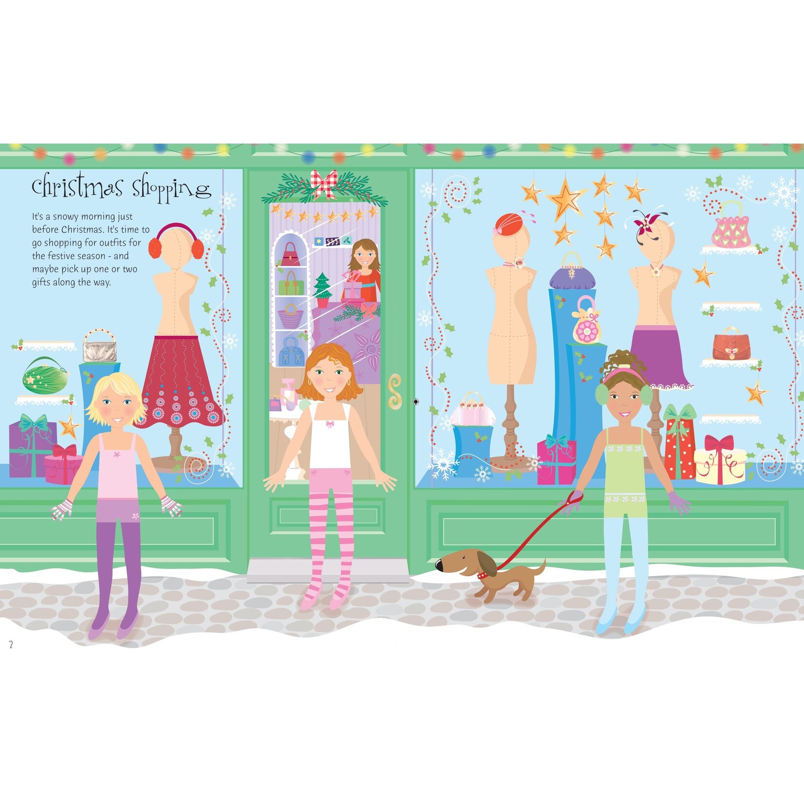 Usborne Sticker Book: Dolly Dressing - Christmas