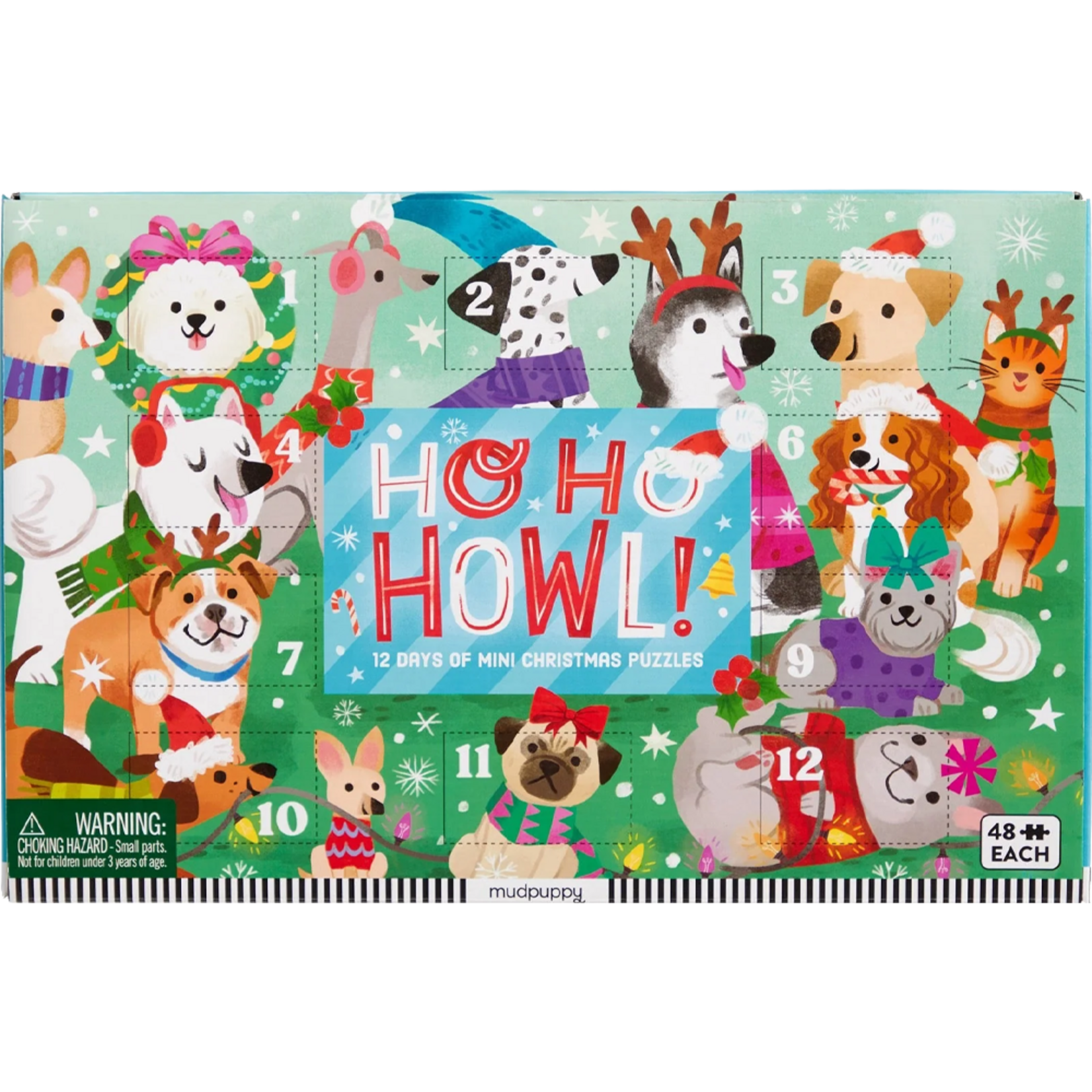 Mudpuppy Advent 12 Days: Ho Ho Howl! 12 x 48pc