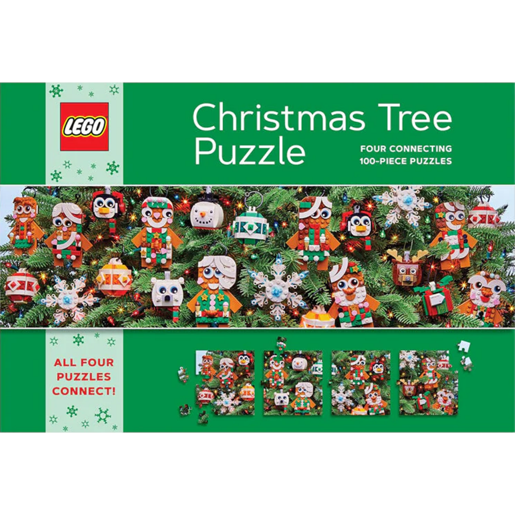 Mudpuppy LEGO Christmas Tree 4 x 100pc
