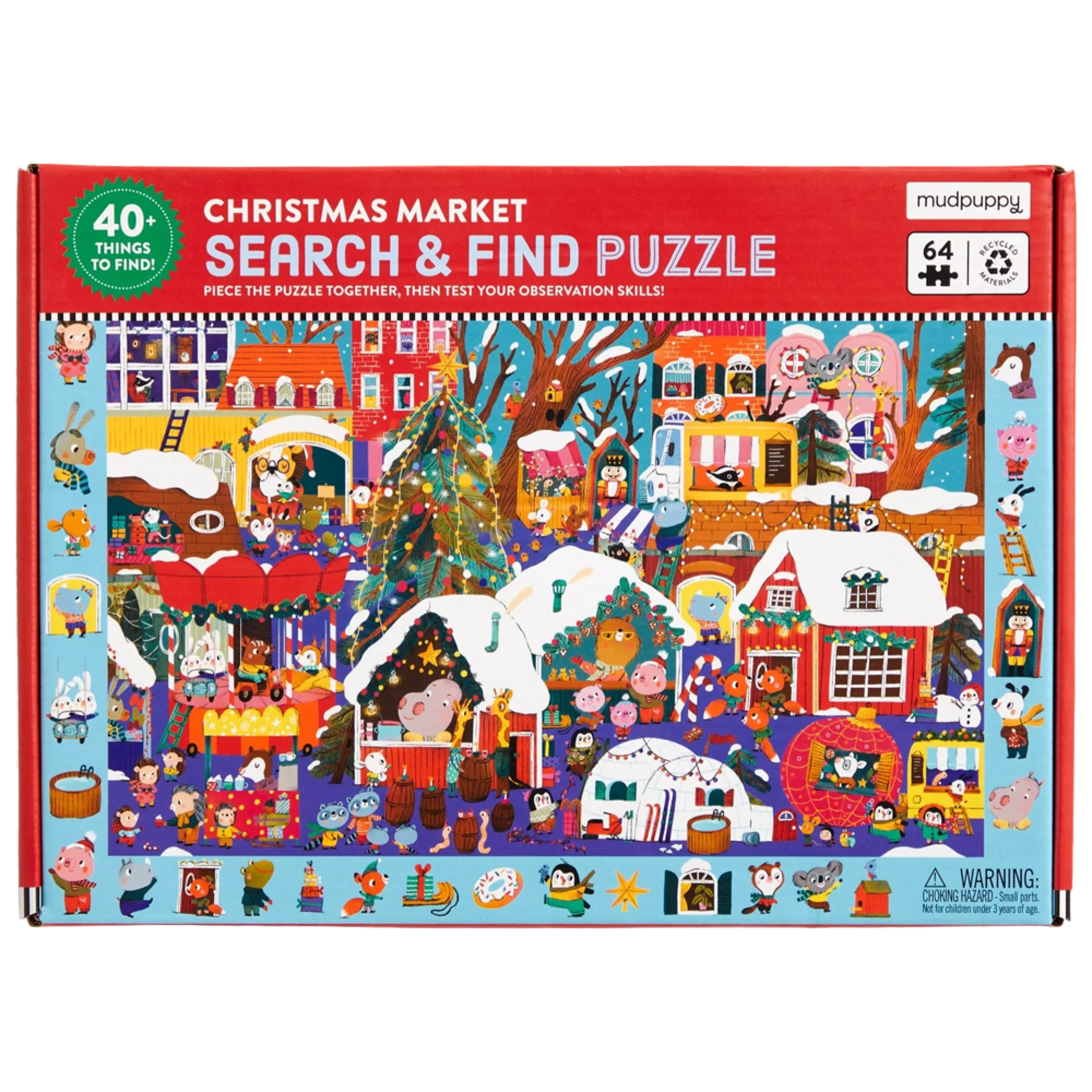 Mudpuppy Search & Find: Christmas Market 64pc