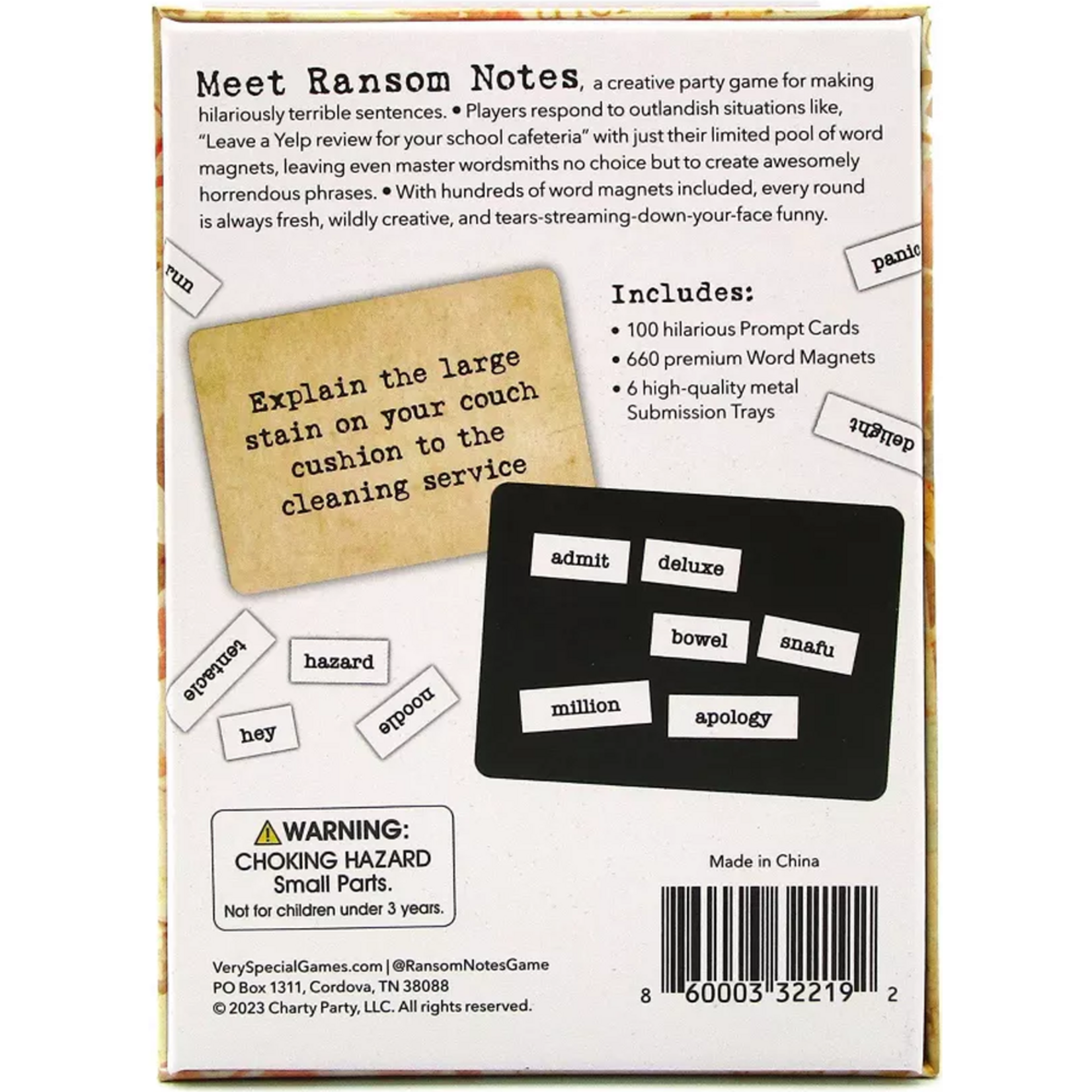 Very Special Games Ransom Notes: House Party Ed