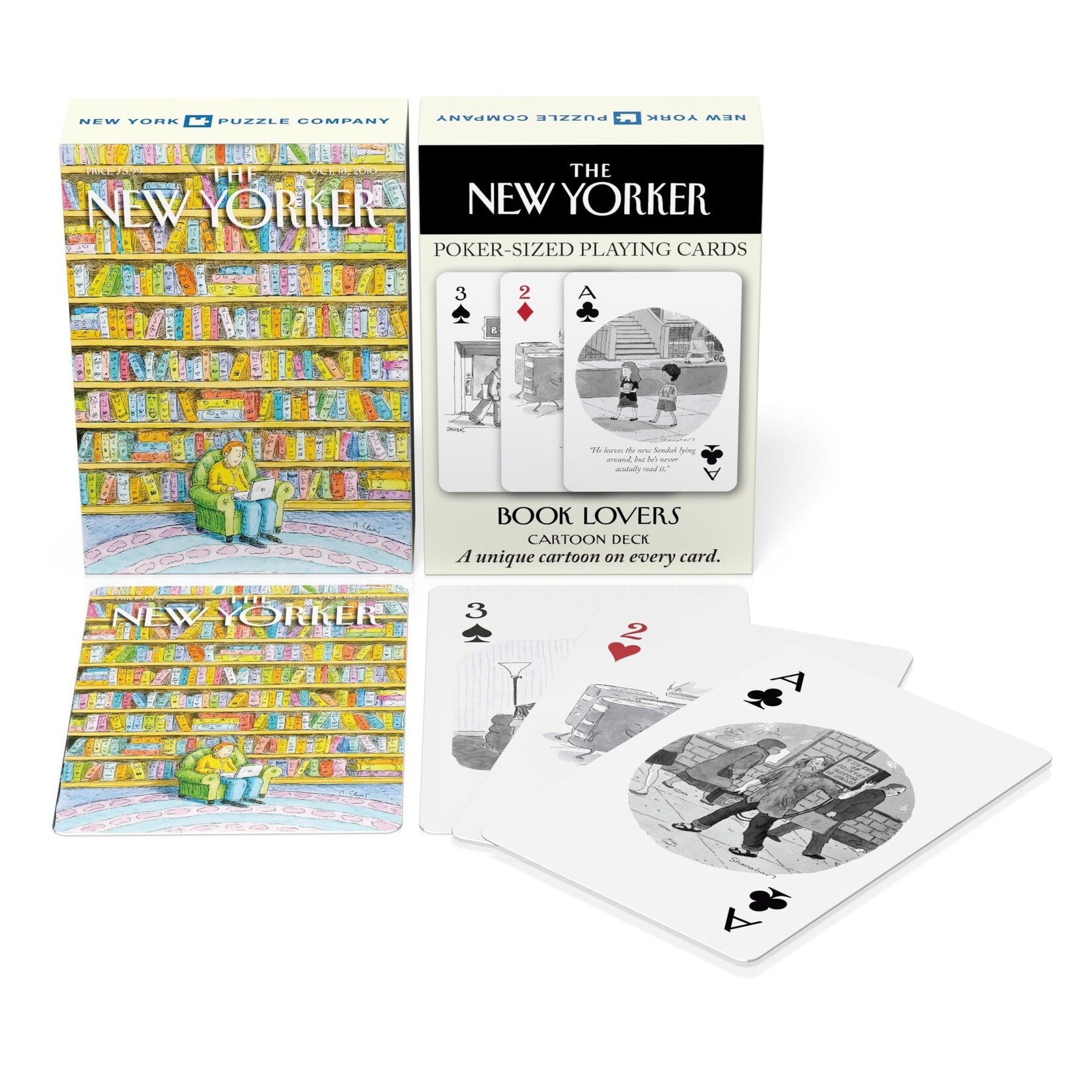 New York Puzzle Co Cards: Book Lover Cartoons
