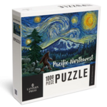 Lantern Press Pacific Northwest: Bigfoot Starry Night 1000pc
