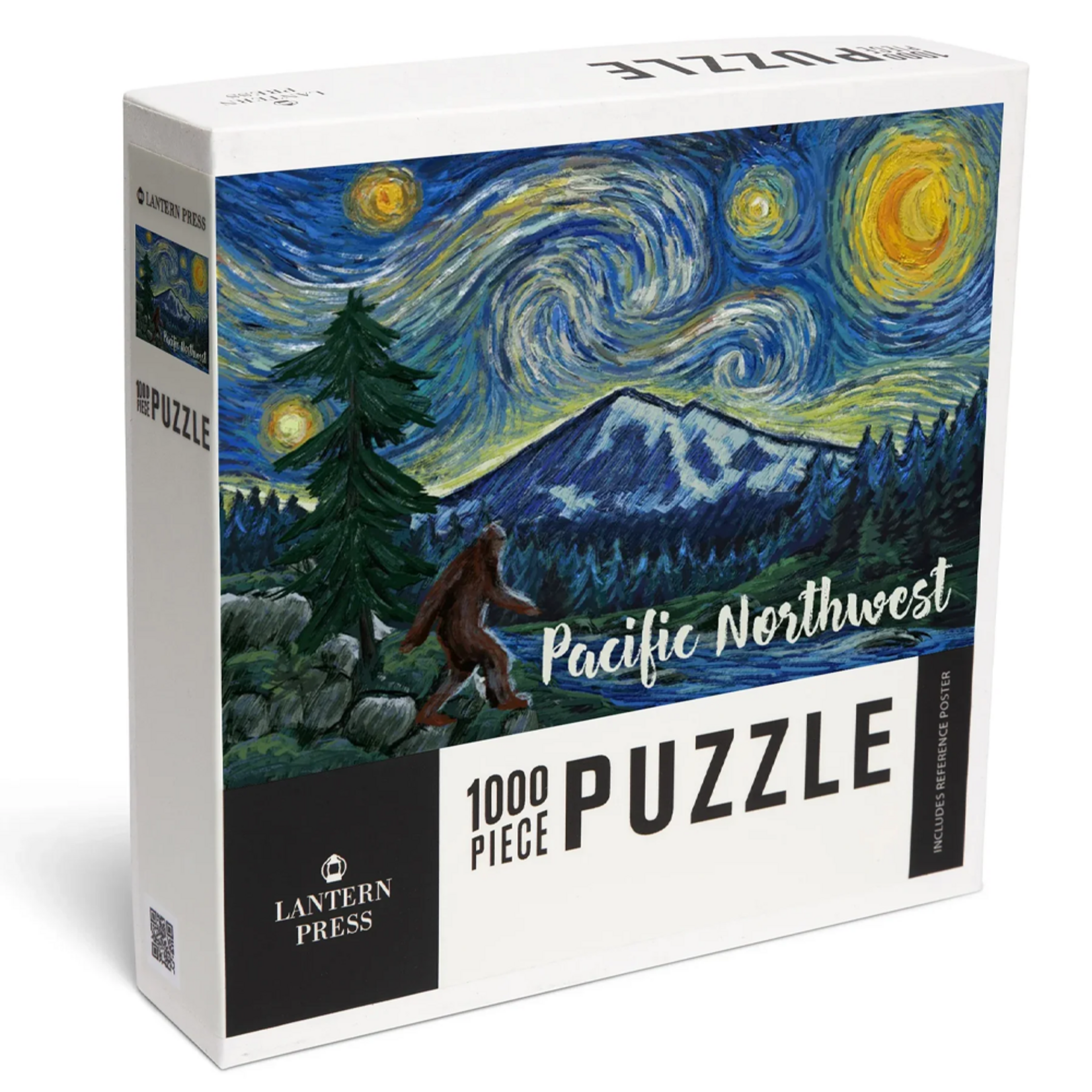 Lantern Press Pacific Northwest: Bigfoot Starry Night 1000pc