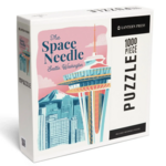 Lantern Press Seattle WA: Space Needle (Pink) 1000pc