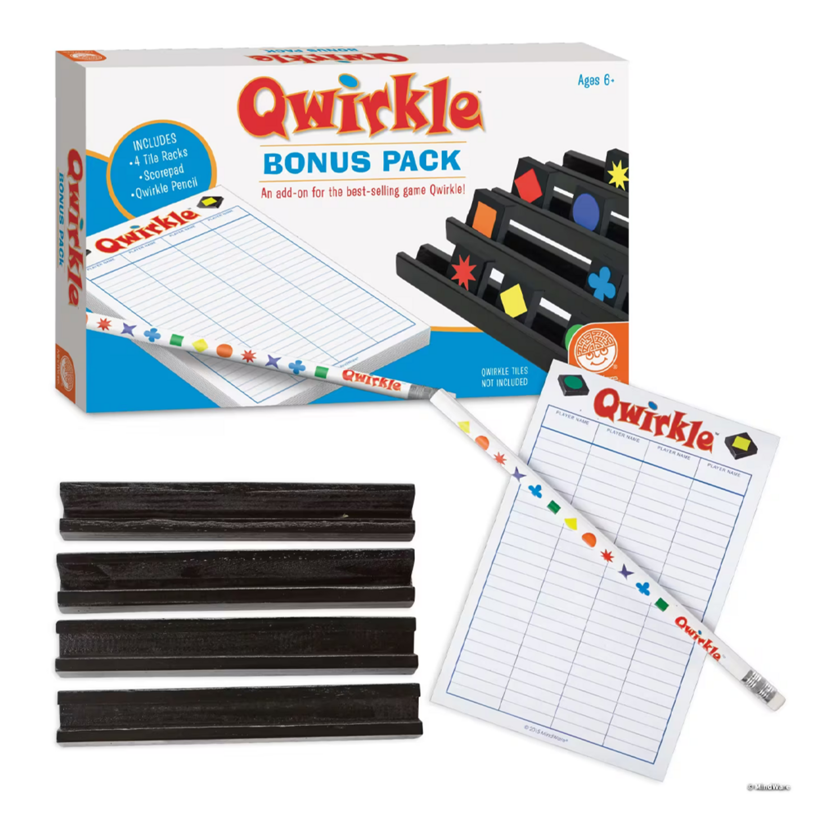Mindware Qwirkle Bonus Pack (Tile Racks & Scorepad)