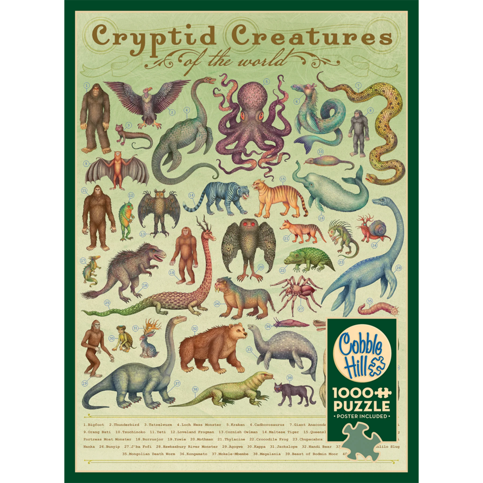 Cobble Hill Puzzles Cryptid Creatures 1000pc