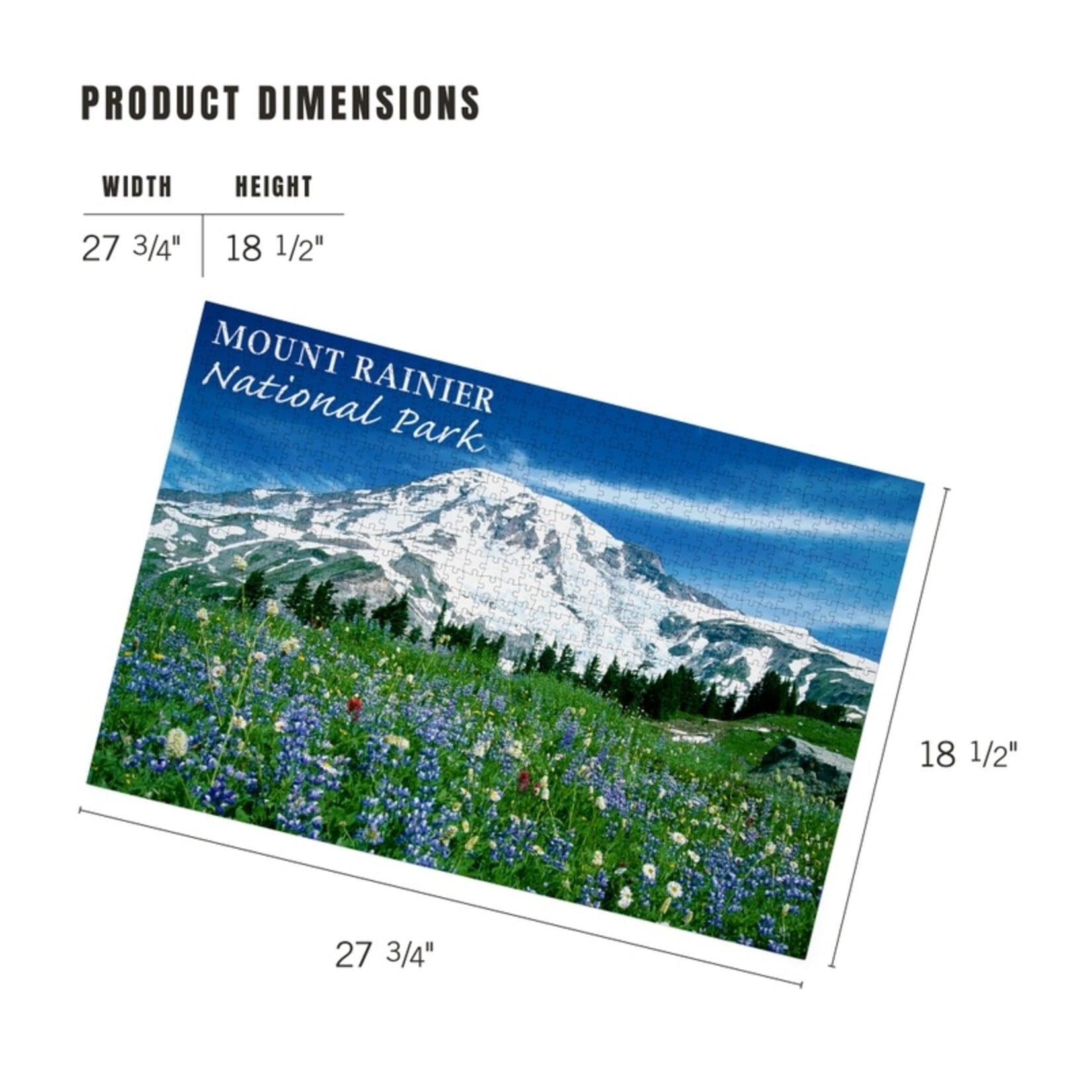Lantern Press Mount Rainier: Spring Flowers 1000pc