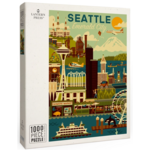 Lantern Press Seattle WA: Emerald City Geometric 1000pc