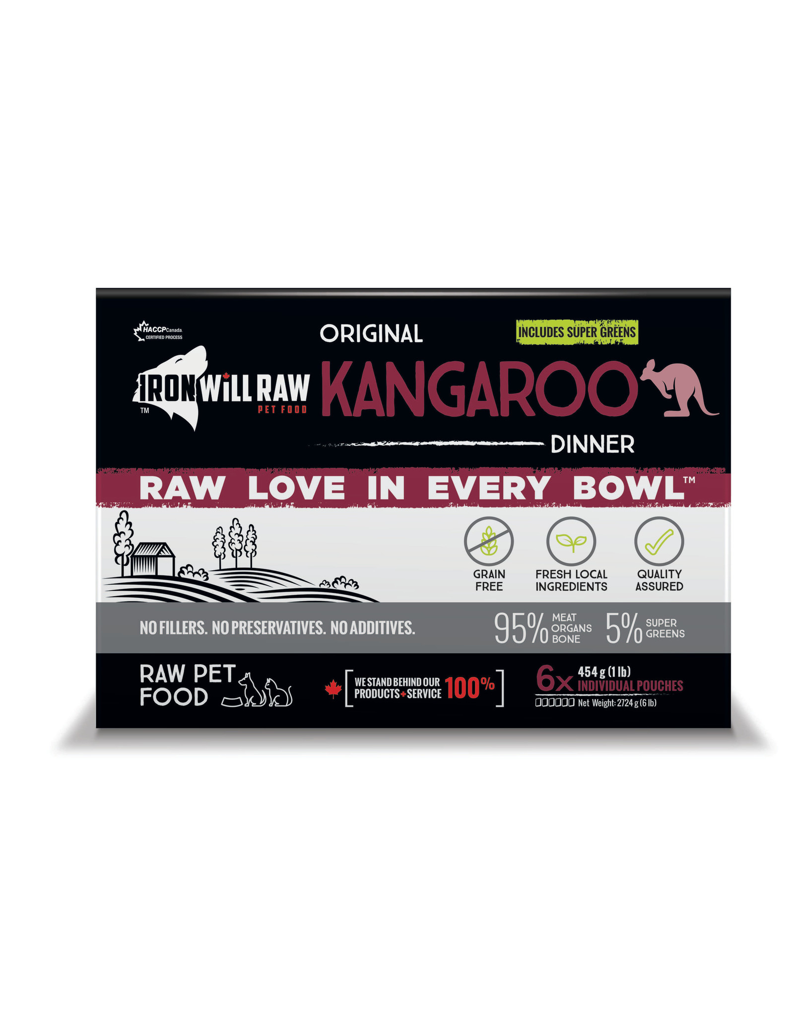Iron Will Raw Iron Will Original Kangaroo Dinner 6lb Box