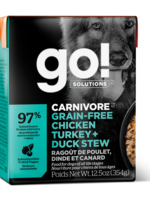 Go! GO! TetraPak Dog Carnivore GF Chicken Turkey Duck Stew 12.5oz