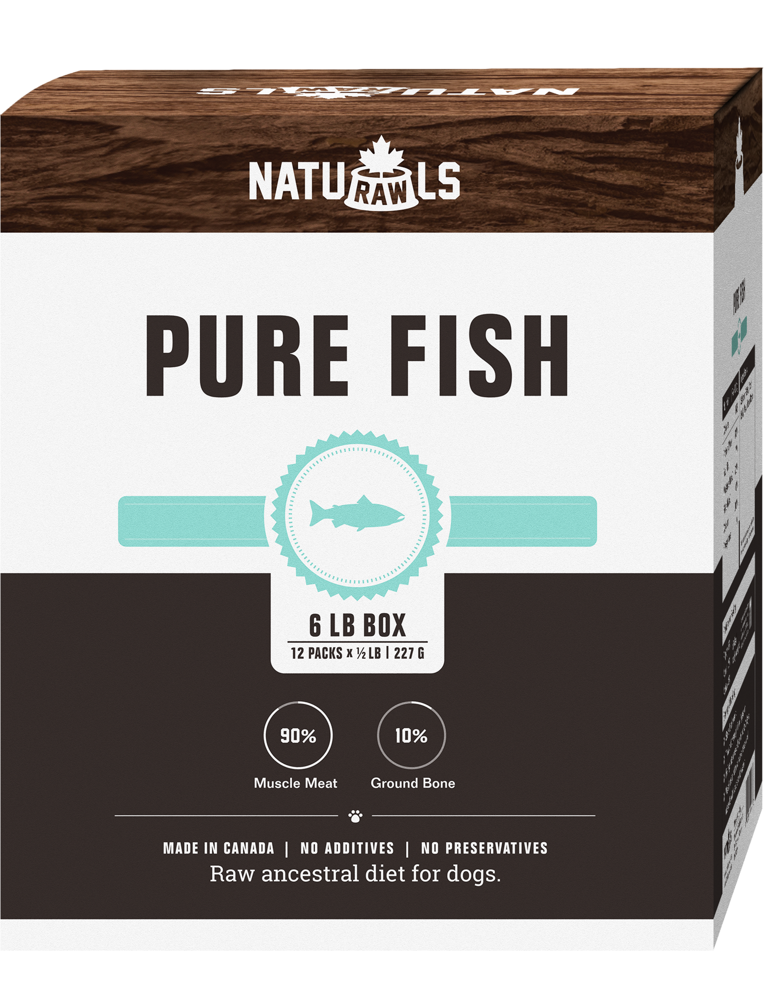 NATURAWLS NatuRAWls DOG - FROZEN RAW -  Pure Salmon & Trout 6lbs (12x227g)