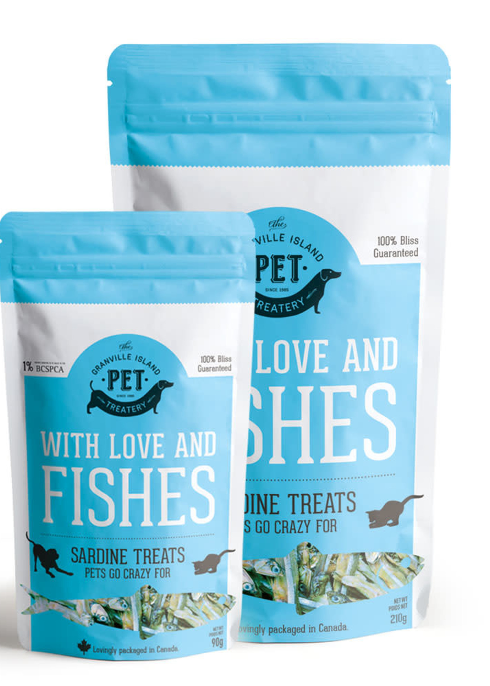 GIPT GIPT for DOGS&CATS With Love and Fishes Dried Sardine Treats 90g
