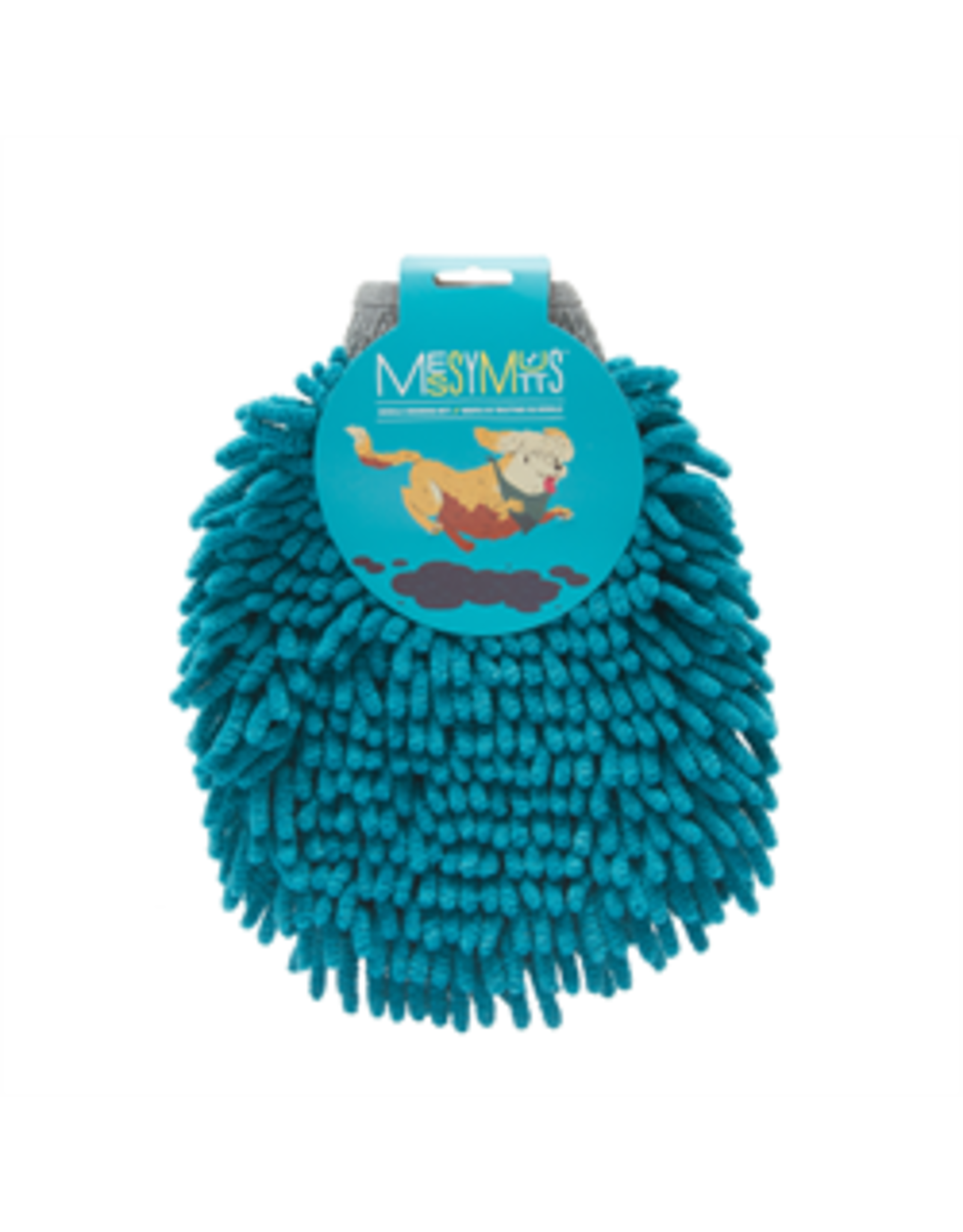MessyMutts MessyMutts Chenille Grooming Mitt - Blue