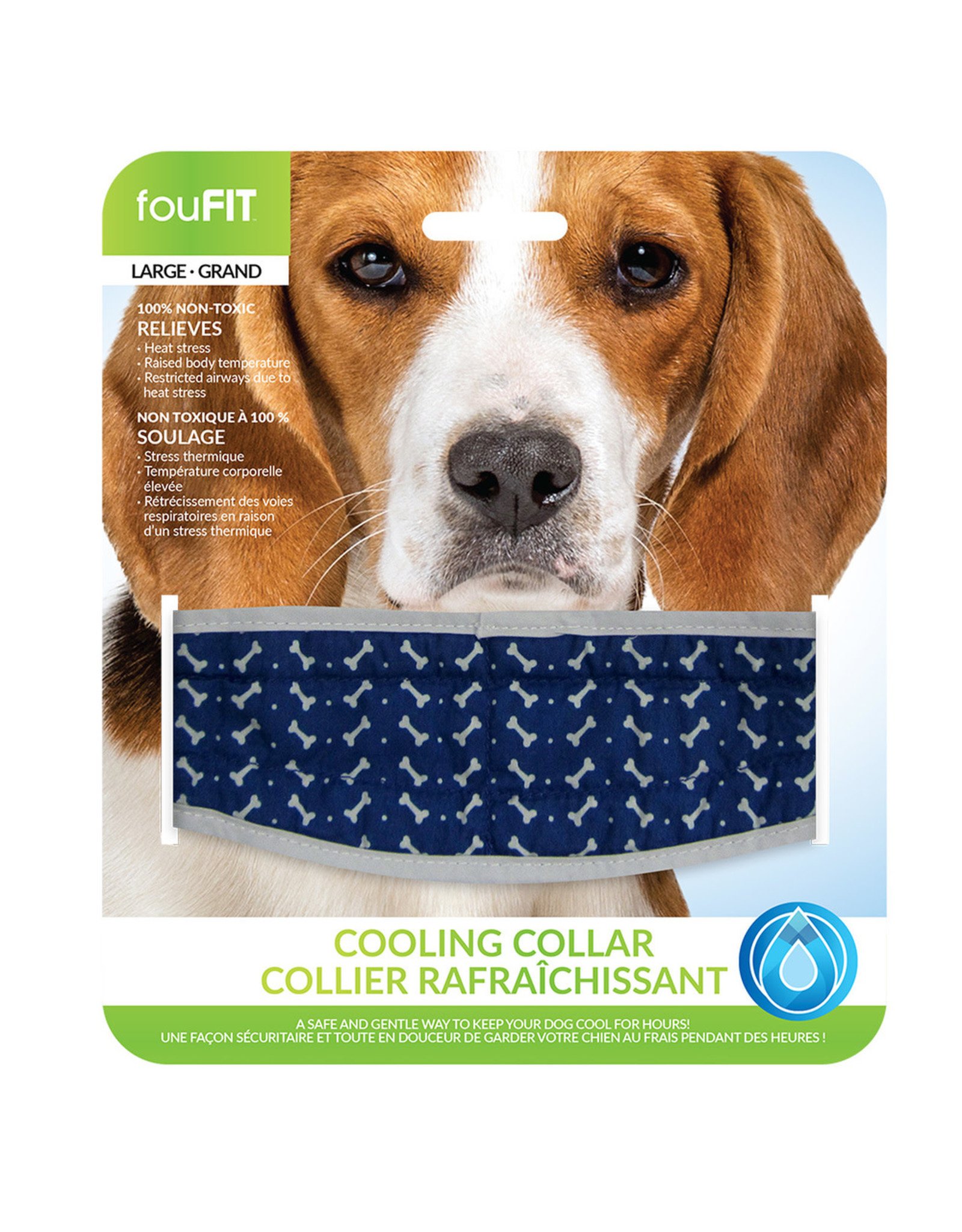 FouFouBrands FFD - FouFit - Cooling Collar - Blue Medium 17"