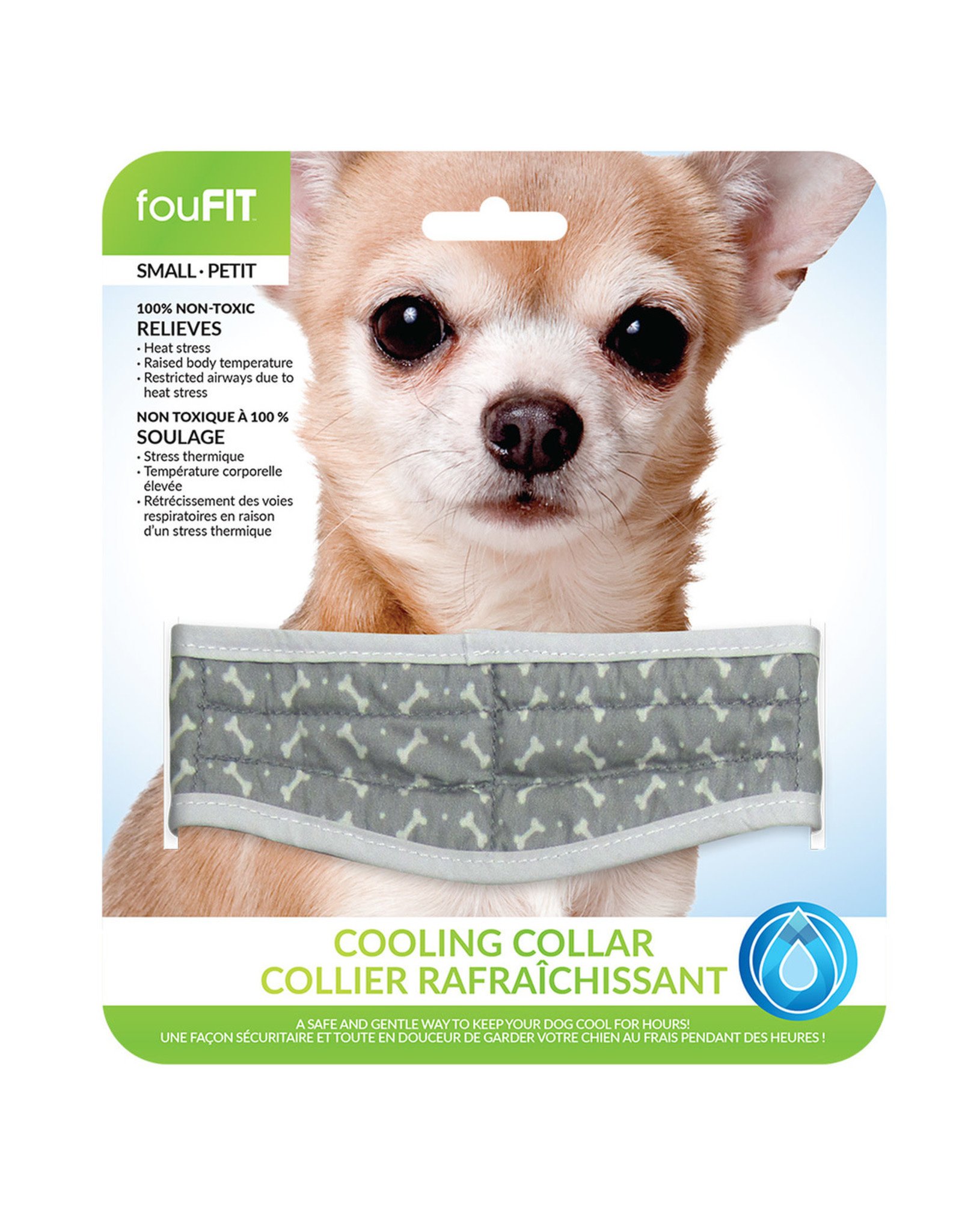 FouFouBrands FFD - FouFit - Cooling Collar - Grey Small 14"