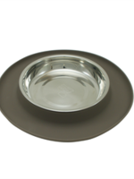 MessyCats MessyCats  - Silicone Feeder w. StainlessSaucerBowls - Grey