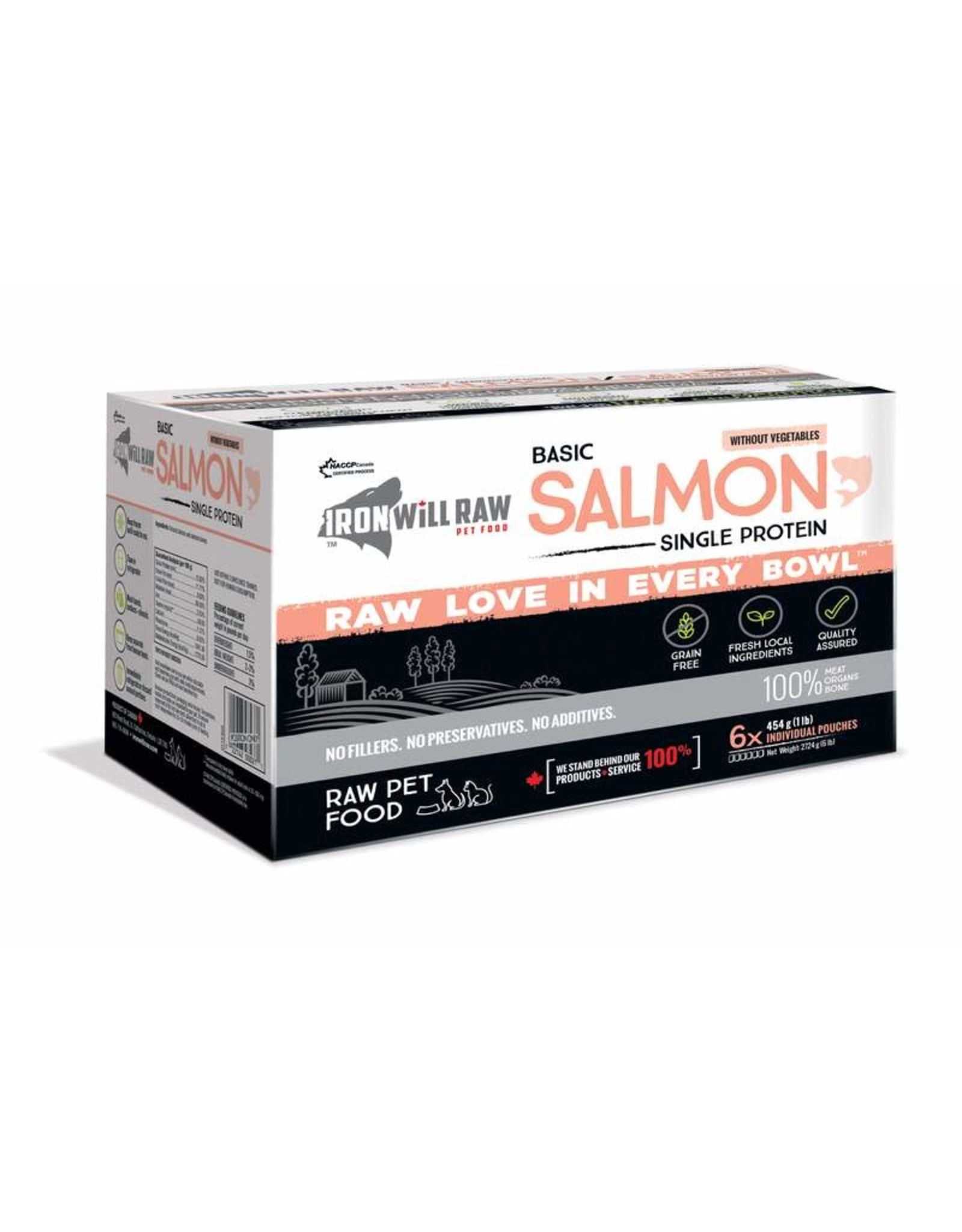 Iron Will Raw Iron Will Basic Salmon 4lb Box