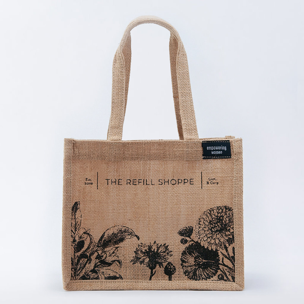 burlap jute tote