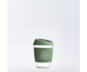 Reusable Glass Coffee Cup 12oz