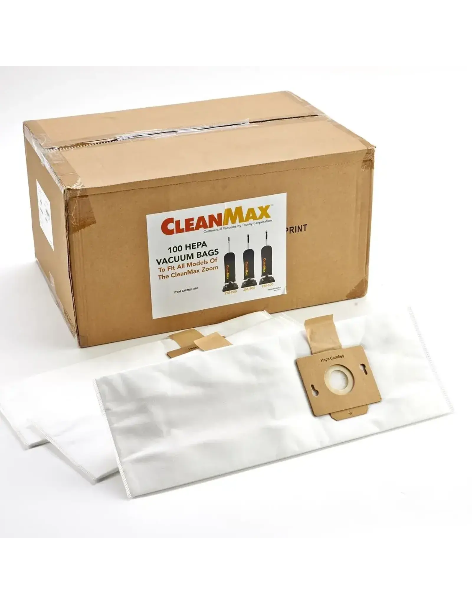 CleanMax CleanMax Zoom HEPA Bags with Cardboard Collar 100/box