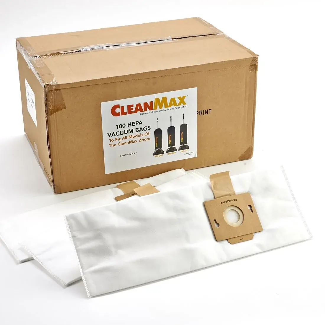 CleanMax Zoom HEPA Bags with Cardboard Collar 100/box Osseo Vacuum
