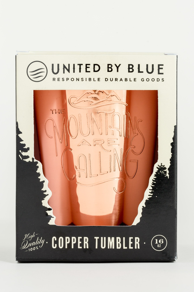 United By Blue United By Blue Mountains Are Calling 16oz Copper Tumbler