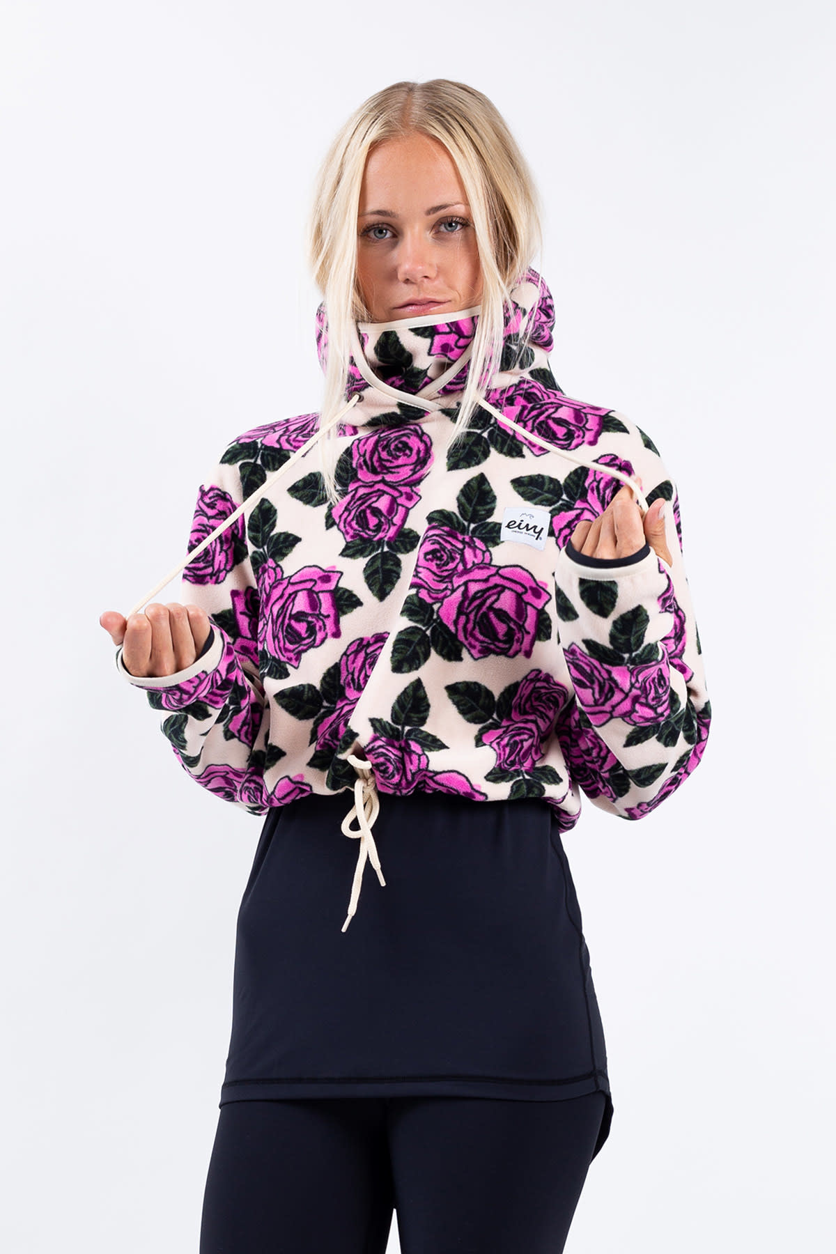 womens cropped fleece