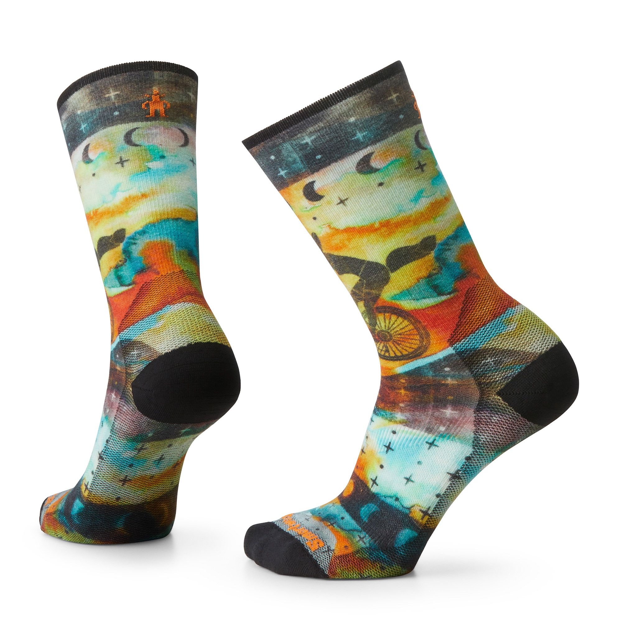 SMARTWOOL Smartwool Women's Bike Zero Cushion Celestial Print Crew Socks