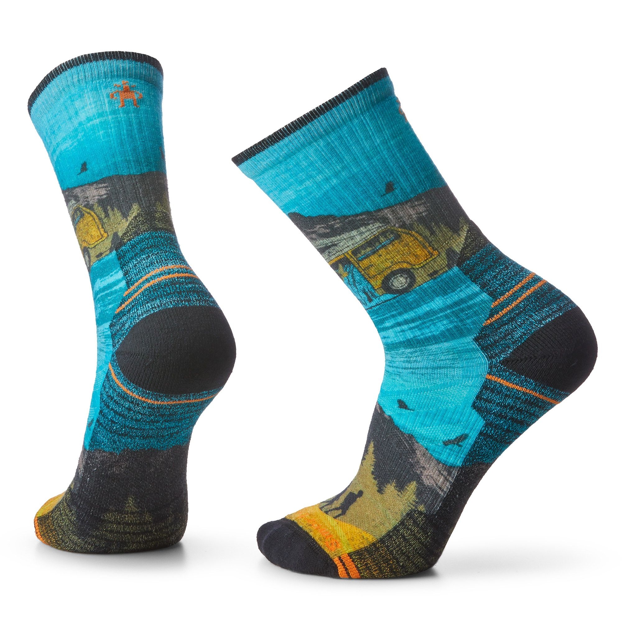 Smartwool Men's Hike Light Cushion Great Excurion Print Crew Socks