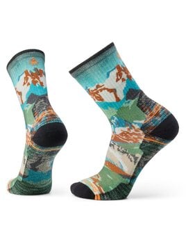 SMARTWOOL Smartwool Men's Hike Light Cushion Alpine Trail Print Crew Socks