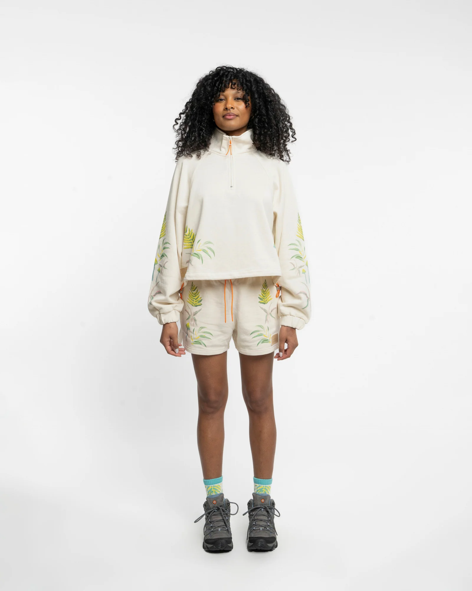 Parks Project Merrell x Parks Project Shrooms in Bloom Quarter Zip Fleece