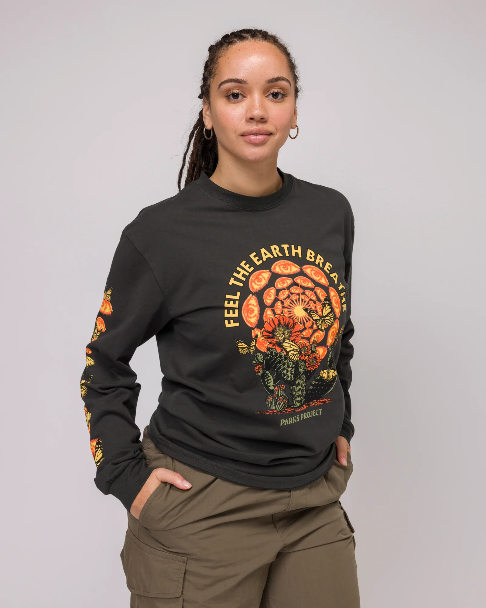 Parks Project Parks Project Feel the Earth Breath Butterfly Long Sleeve Tee