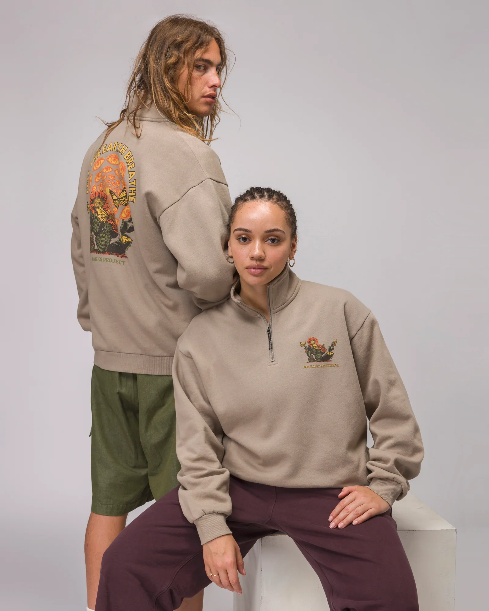Parks Project Parks Project Feel the Earth Breathe Butterfly Quarter Zip Fleece